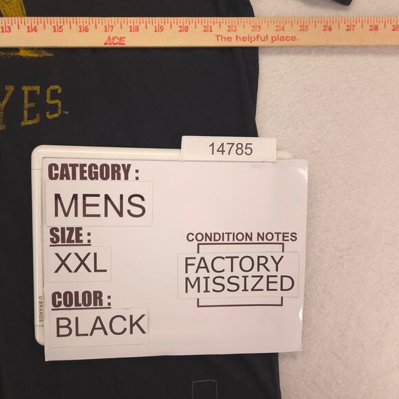 Nike Iowa Hawkeyes Crew Neck Graphic College Footbal T Shirt Mens Size 2XL Black - Picture 8 of 9